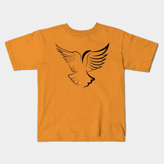 bird art Kids T-Shirt by Express Yourself everyday